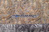 Mandala 'mosaic' textured jacquard woven - khaki/dusty blue 1.75 yd