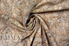 Mandala 'mosaic' textured jacquard woven - khaki/dusty blue 1 yard