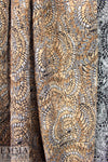 Mandala 'mosaic' textured jacquard woven - khaki/dusty blue 1.75 yds