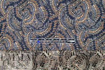 Mandala 'mosaic' textured jacquard woven - marine/smokey blue 2 yd