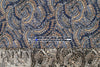 Mandala 'mosaic' textured jacquard woven - marine/smokey blue 1.5 yd