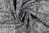 Mandala 'mosaic' textured jacquard woven - marine/smokey blue 1.5 yd