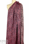 Mandala 'mosaic' textured jacquard woven - cranberry/plum 2 yd
