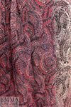 Mandala 'mosaic' textured jacquard woven - cranberry/plum 1.875 yd