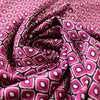 yarn dyed 'cubic complex' jacquard knit - fuchsia/ivory 1.5 yds