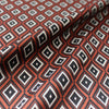yarn dyed 'diamond run' jacquard knit - black/burnt orange/ecru 1.5 yd
