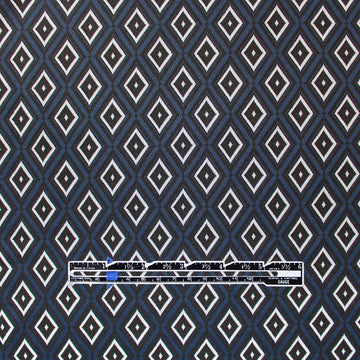 yarn dyed 'diamond run' jacquard knit - black/navy/ecru .5 yds