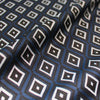 yarn dyed 'diamond run' jacquard knit - black/navy/ecru 1.5 yd
