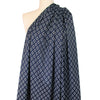 yarn dyed 'diamond run' jacquard knit - black/navy/ecru 1.25 yds