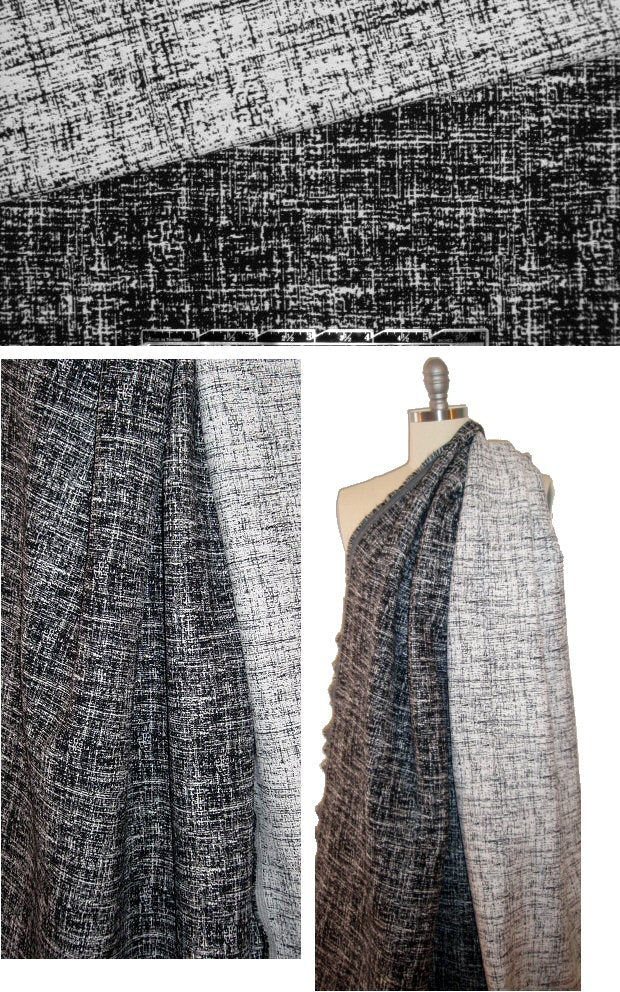 reversible hatchy graphic bengaline stretch jacquard