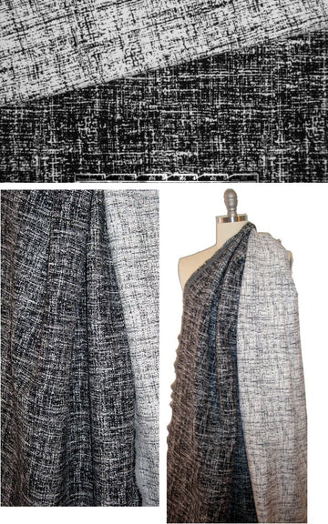 reversible hatchy graphic bengaline stretch jacquard