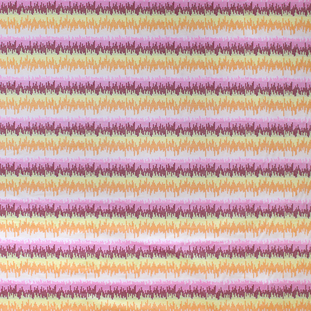 Italian 'color signals' jacquard suiting - sangria/daylily 1.625 yd