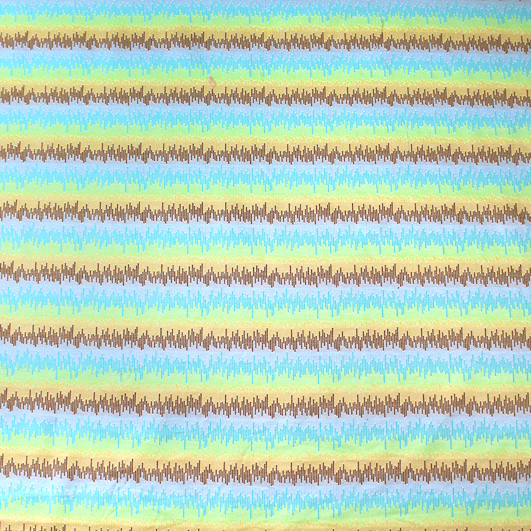 Italian 'color signals' jacquard suiting - sky/lime 1.75 yd