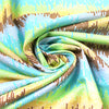 Italian 'color signals' jacquard suiting - sky/lime 1.75 yd