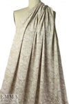 French lt. khaki/white textured floral 2-ply jacquard knit