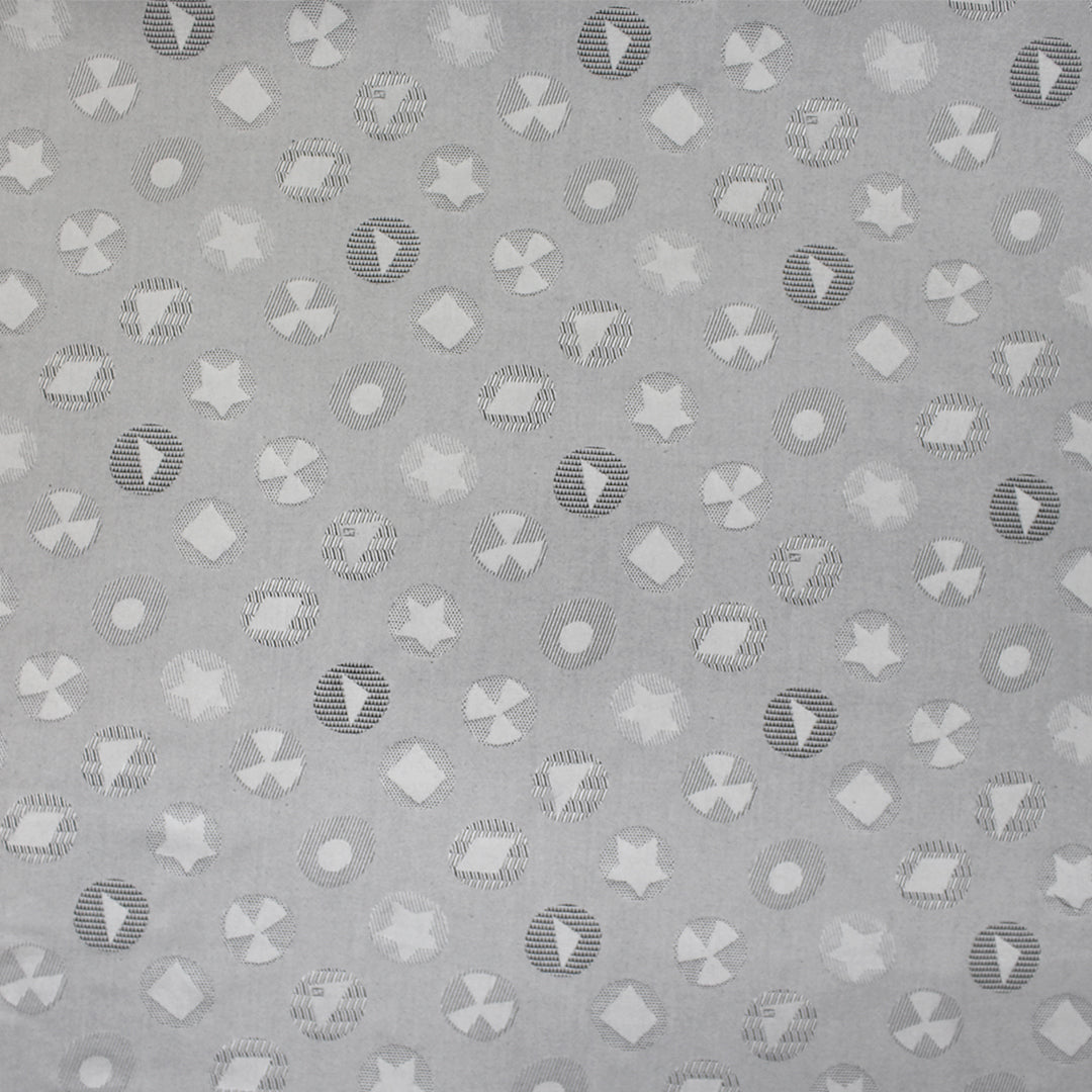 Fend! 'steel symbols' cotton jacquard suiting 1.5 yds