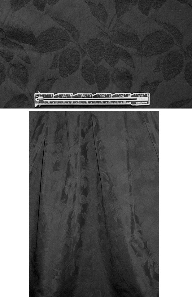 The Row dressweight leaf jacquard - black 1.75 yds