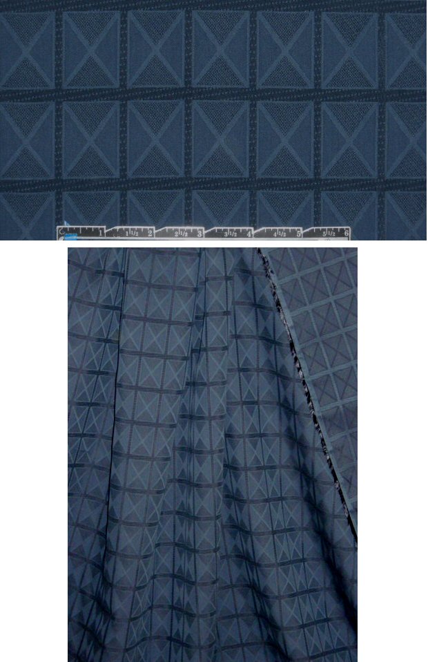 The Row dressweight diamond jacquard - navy 1.125 yds