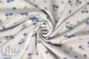famous designer floral jacquard doubleknit - blue/lilac