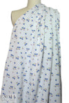 famous designer floral jacquard doubleknit - blue/lilac 1.375 yd