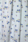 famous designer floral jacquard doubleknit - blue/lilac