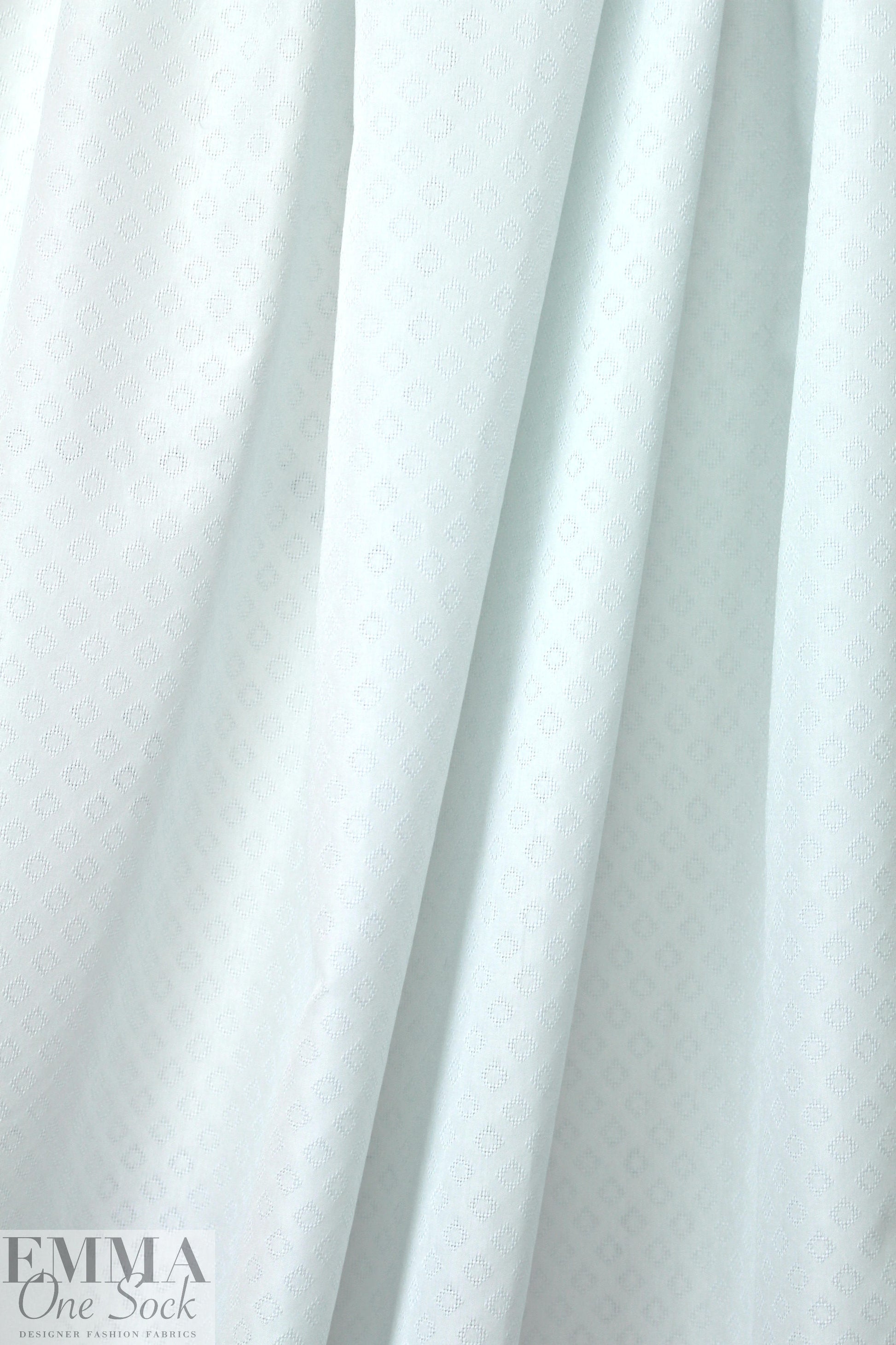 NY designer diamond cotton damask - pale aqua 1 yard