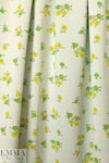 famous designer floral jacquard doubleknit - limon/lime .625 yds