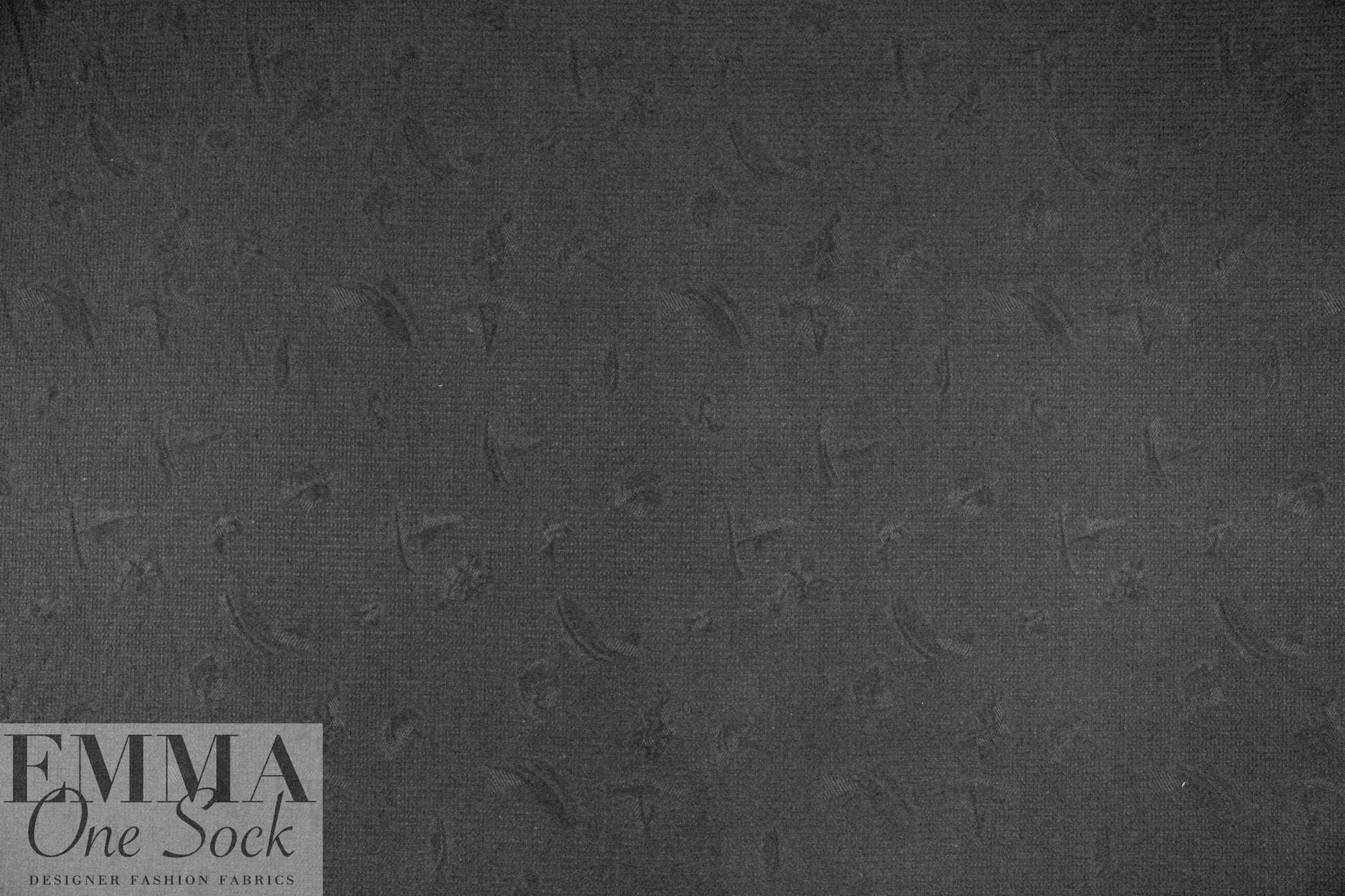 French cotton blend jacquard - black on black 2.125 yd