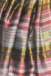 Carmen Marc Va1vo garnet/gold/silver silk blend jacquard