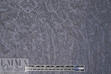 Italian drapey jacquard woven - blue slate 1.66 yds