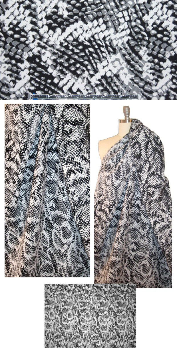 famous designer stretch jacquard - python inspired