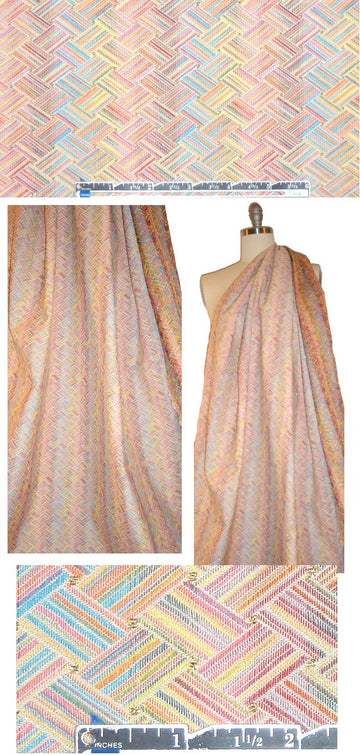 French basketweave design yarn dye jacquard woven