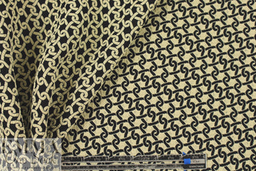 J. Mendel1 reversible jacquard - black/vanilla 1.875 yd