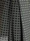 NY designer reversible textured jacquard - blk/gray grid