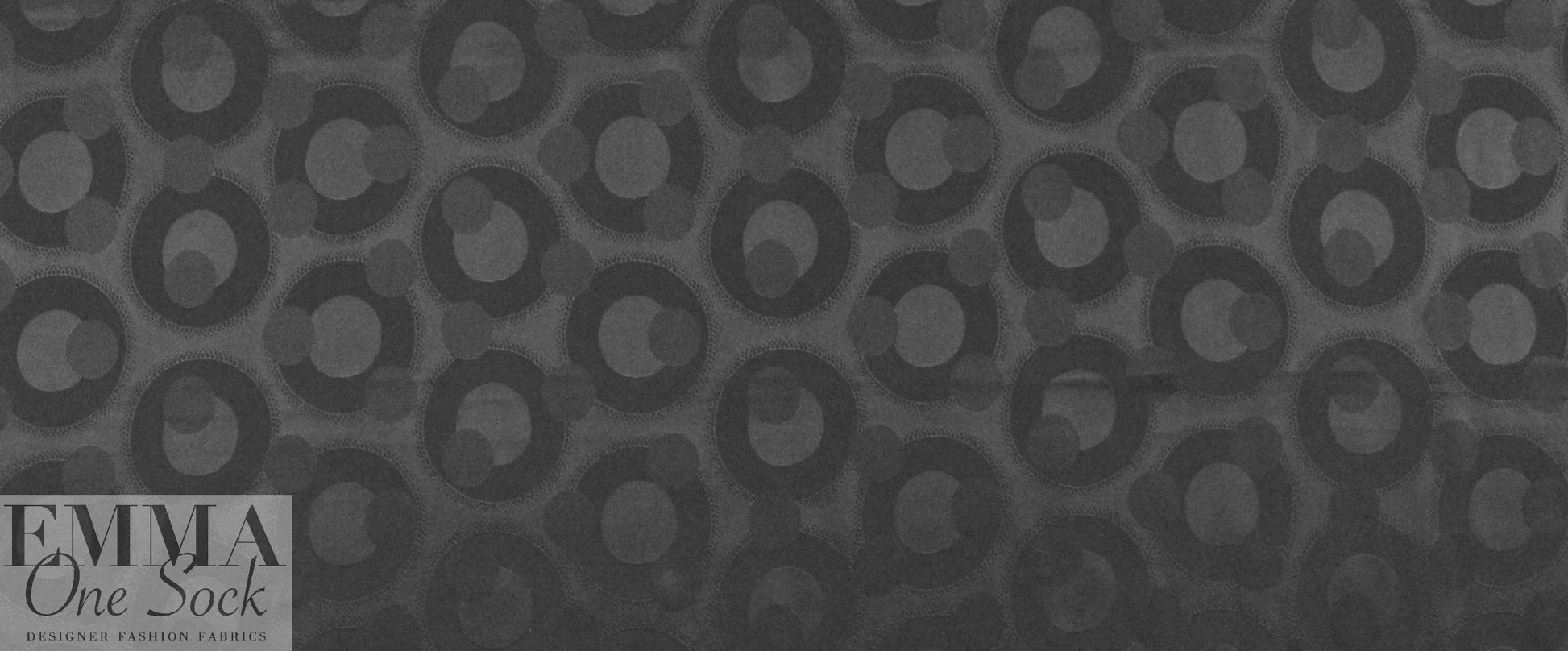 famous designer viscose blend lining - black dots