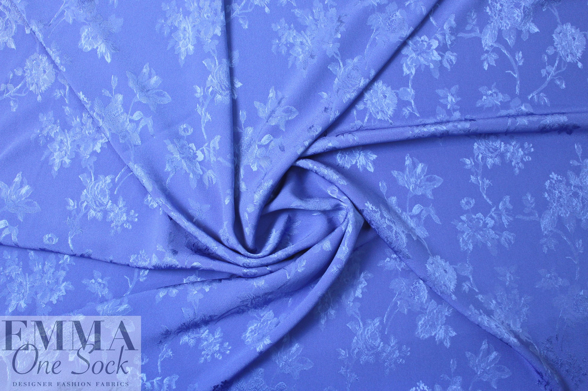 Derek L@m polyester jacquard floral - french blue