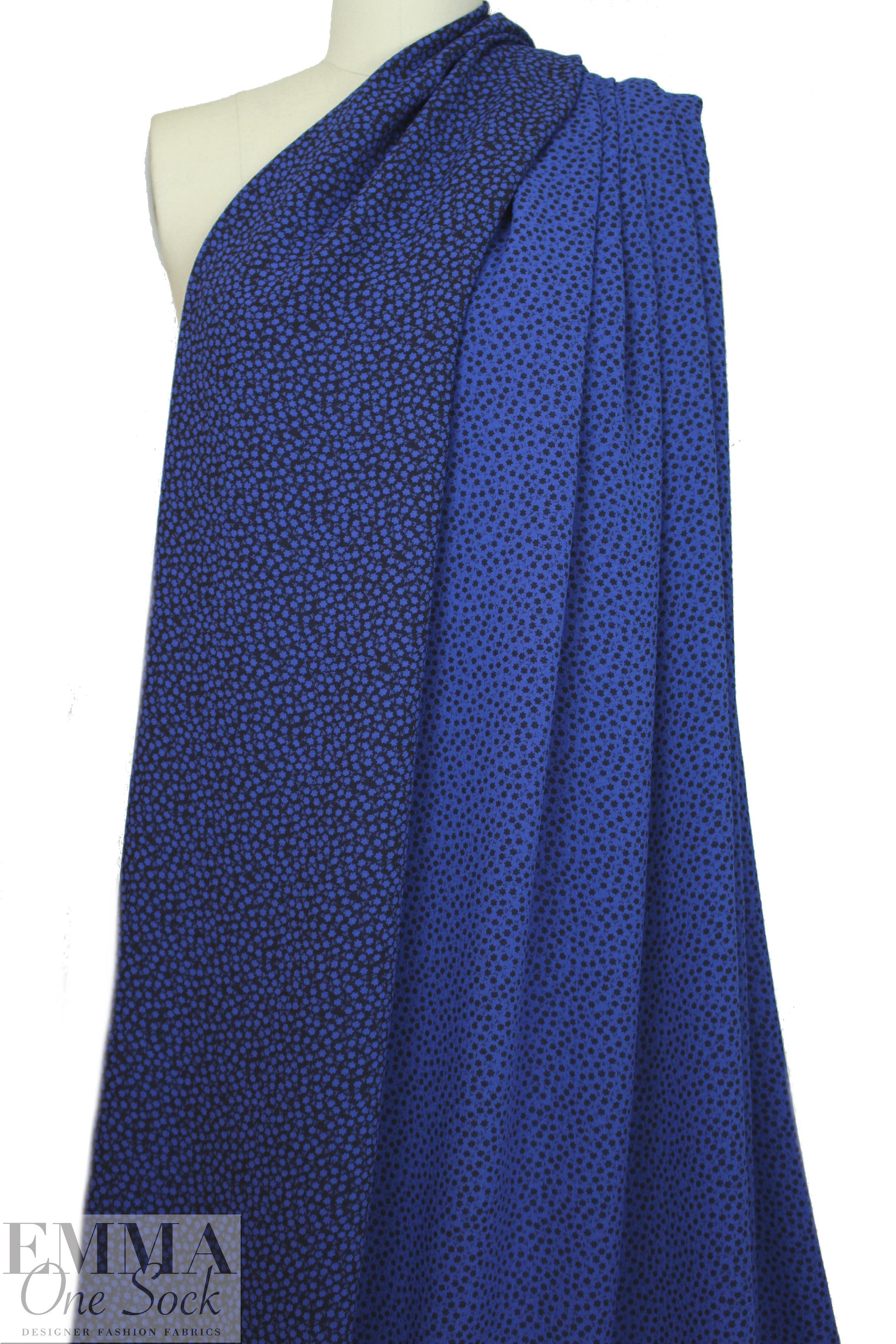 NY designer reversible jacquard - black/cobalt