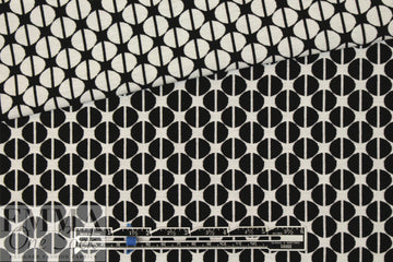 NY designer reversible vertical stretch jacquard - blk/wht