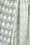 The0ry black/white cotton diamond clipped weave 1.66 yd