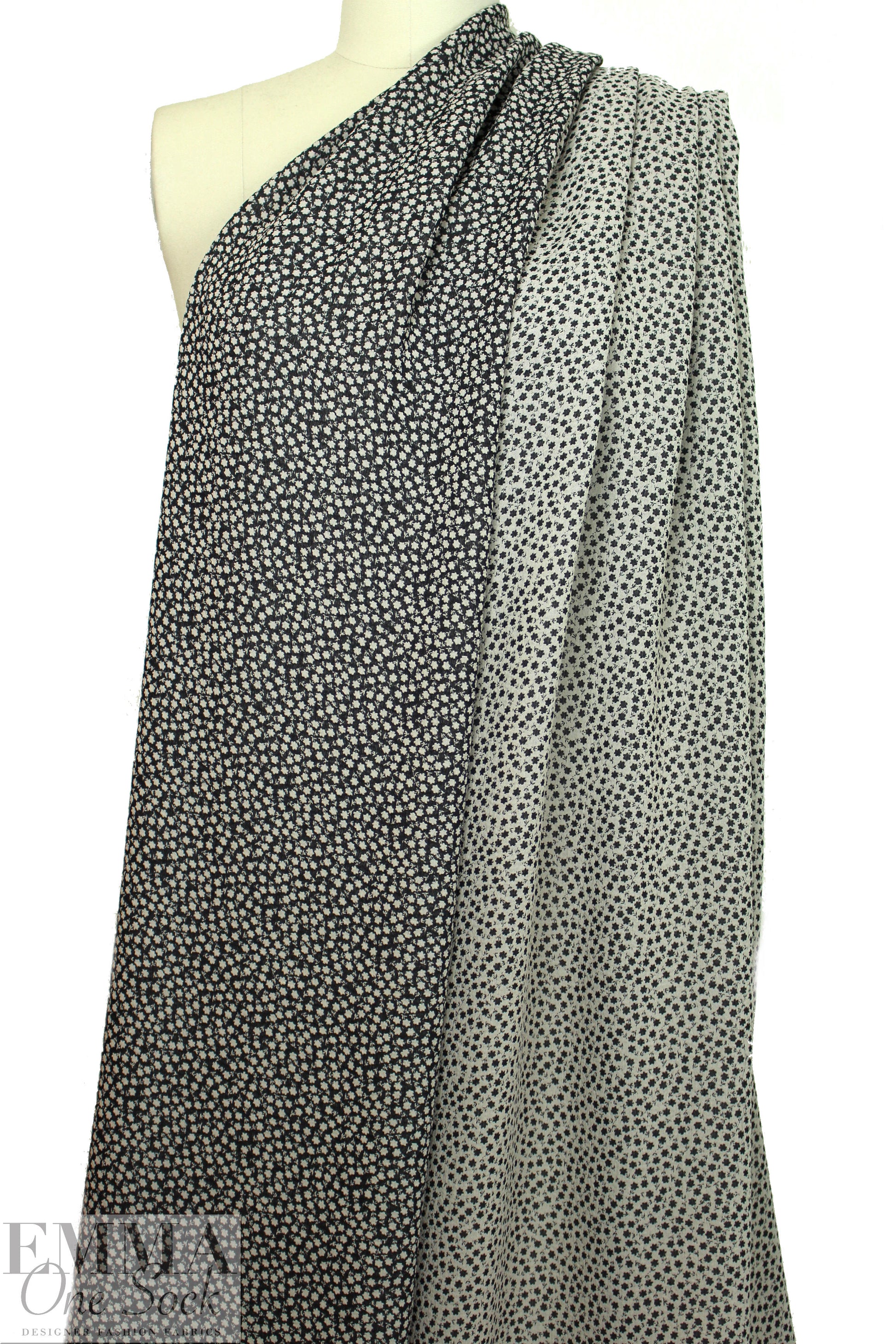 NY designer reversible jacquard - black/ecru