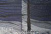 Italian navy/silver fancy clipped jacquard organza