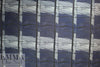 Italian navy/silver fancy clipped jacquard organza