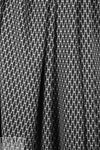 Italian reversible stretch jacquard - black/gray graphic
