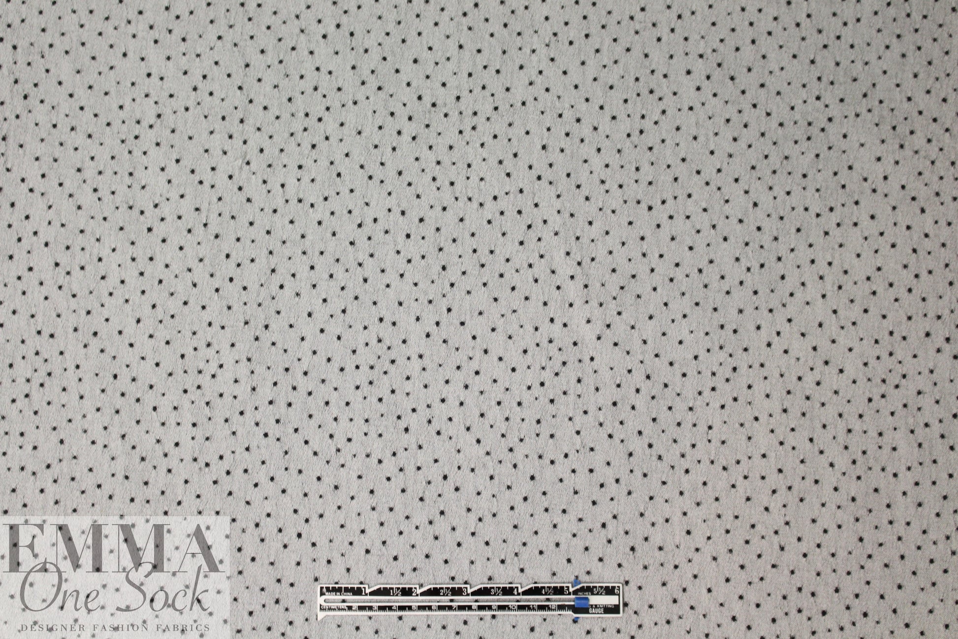 Italian textured dot jacquard - salt and pepper