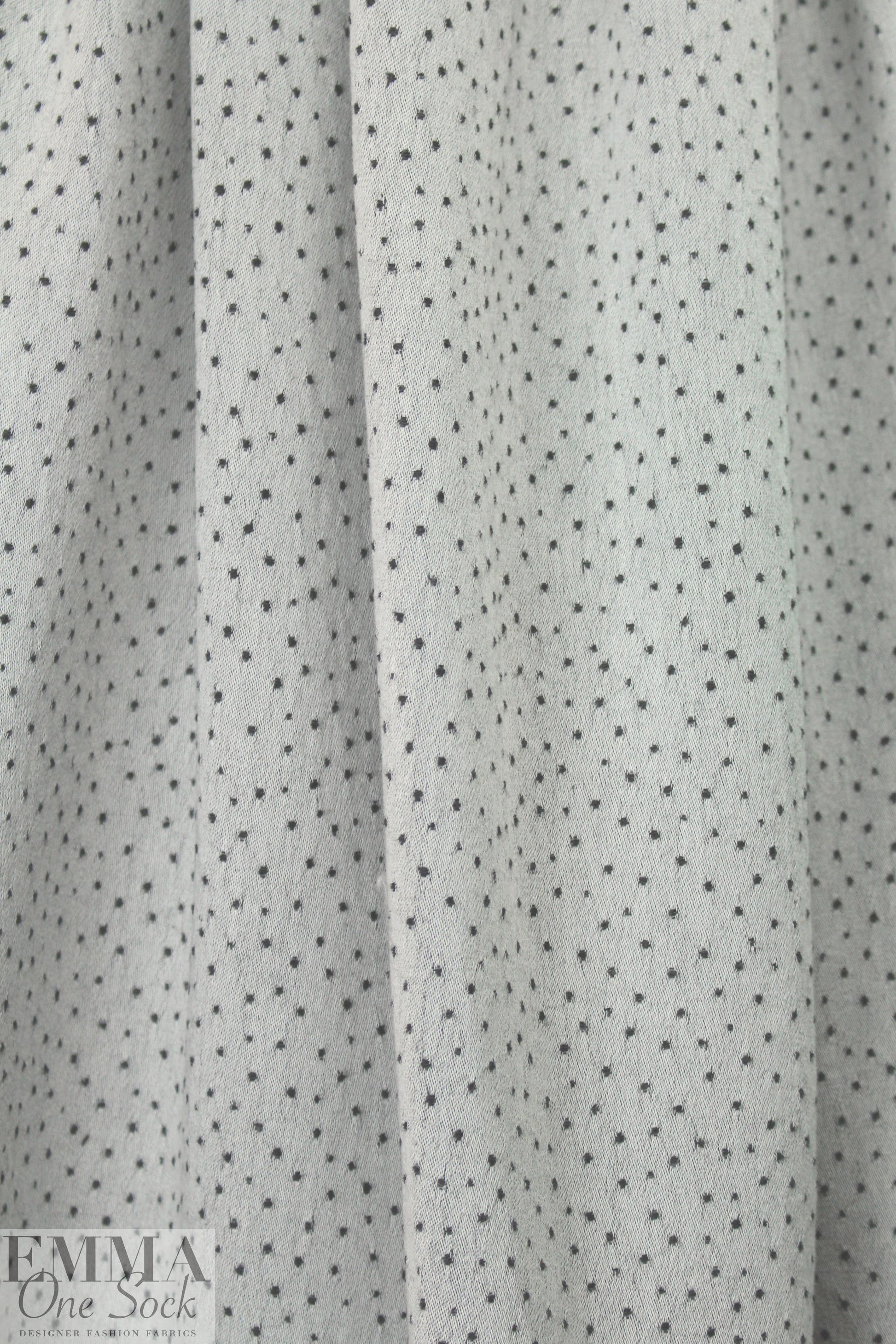 Italian textured dot jacquard - salt and pepper 1.875 yd