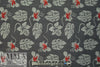 French monstera/hibiscus cotton blend jacquard