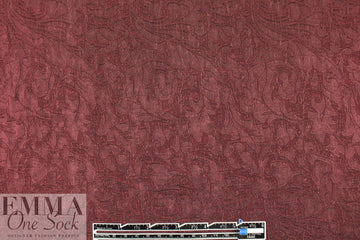 Italian viscose drapey jacquard woven - burgundy