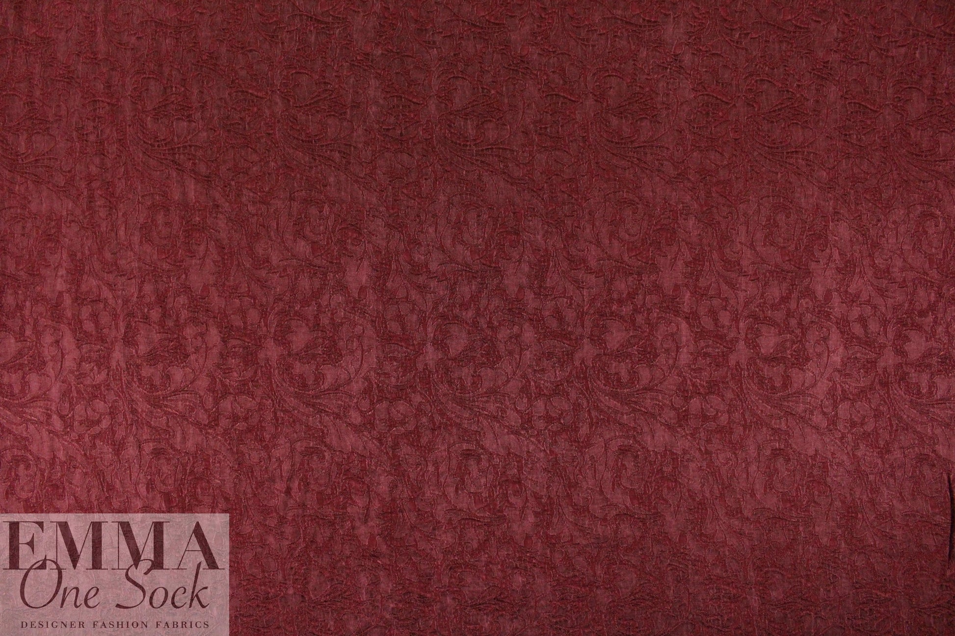 Italian viscose drapey jacquard woven - burgundy