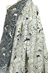 Italian cotton 'silhouette tropic' reversible jacquard