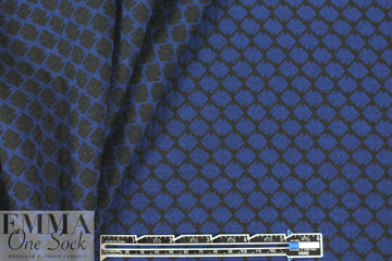 CA designer blue/black double diamond jacquard